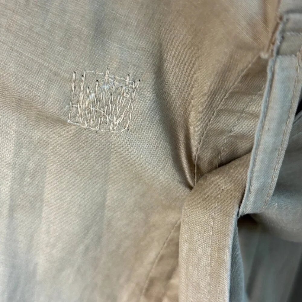 Burberry Trench Coat 10 Long Tan Cotton Nova Check‎ England - Picture 15 of 16